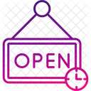 Opening Hours Open Source Icon