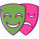 Opernmaske Dramamaske Comedymaske Symbol