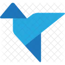 Origami Paper Bird Craft Icon