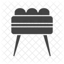 Ottoman Stool Footrest Furniture Icon