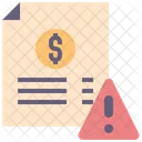 Overdue Bill Invoice Icon