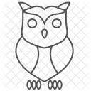 Animals And Wildlife Pack Owl Thin Line Icon Icon