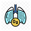 Lungs Oxygen Color Icon