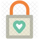 Padlock Heart Sign Icon