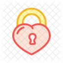 Padlock Heart Form Icône