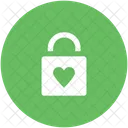 Padlock Heart Sign Icon