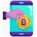 Pagos de bitcoins  Icono