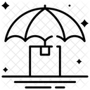 Paketversicherung Regenschirm Paket Symbol