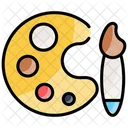 Palette and paintbrush  Icon