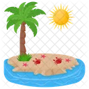 Isla Tropical Isla Paraiso Icono