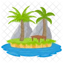 Isla Tropical Isla Paraiso Icono