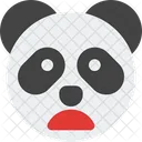 Panda Con El Ceno Fruncido Y La Boca Abierta Icono