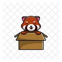 Panda Playing In Box  Icon