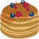 Panqueques Pan Cake Pastel Caliente Icono