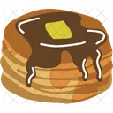 Panqueques Pan Cake Pastel Caliente Icono