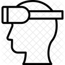 Pantalla Montada En La Cabeza Dispositivo Montado En La Cabeza Realidad Virtual Icono