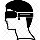 Pantalla Montada En La Cabeza Dispositivo Montado En La Cabeza Realidad Virtual Icono