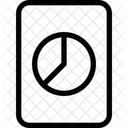 Papel De Grafico Circular Analisis Movil Analisis En Linea Icono