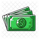 Cartoon Of A Stack Of Money Icon