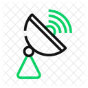 Dual Tone Brodcast Parabola Analysis Icon