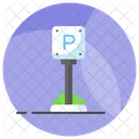 Parking Board Pole Icon