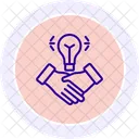 Partner Collaboration Line Icon Icon