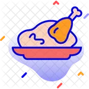 Party Food Broast Chicken Chicken Icon