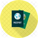 Pasaporte De Viaje Objeto Icono