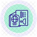 Passport Line Icon Icon