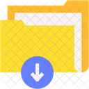 Arquivo Seta Para Baixo Armazenamento De Dados Ícone
