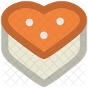 Pastel Corazon En Forma Icono