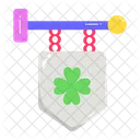 Clover Sign Patrick Board Hanging Board Icon