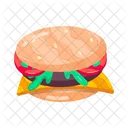 Cheeseburger Hamburger Patty Burger Icono