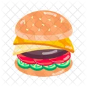 Cheeseburger Hamburger Patty Burger Icono