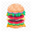 Cheeseburger Hamburger Patty Burger Icono