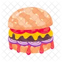 Cheeseburger Hamburger Patty Burger Icono