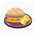 Cheeseburger Hamburger Patty Burger Icono