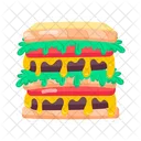 Cheeseburger Hamburger Patty Burger Icono