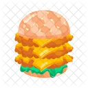 Cheeseburger Hamburger Patty Burger Icono