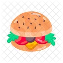 Cheeseburger Hamburger Patty Burger Icono