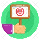 Peace Board Peace Banner Peace Placard Icon