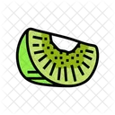 Peeled Slice Kiwi Kiwi Slice Icon