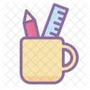 Pen Cup Pencil Icon