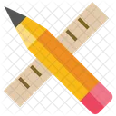 Pencil And Ruler Pencil Pen Icon