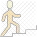 Person Climbing Stairs  Icon