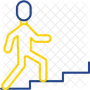 Person Climbing Stairs  Icon