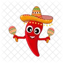 Mexico Pimenta Personagem Ícone