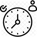 Personal Scheduler Clock Management Icon