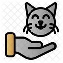 Pet Lover Cat Hand Icon