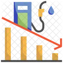 Petroleum Graph Loss Petroleum Loss Oil Price Icon